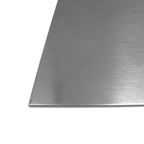 B&T Metall Stahl-Blech verzinkt St 1203 | 2,0 mm stark | Feinblech DX51 im Zuschnitt Größe 50 x 60 cm (500 x 600 mm)