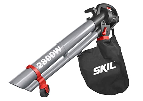 Skil Laubbläser / Laubsauger (2800 W, mit Fangsack 45 l, mit Häckselfunktion, Luftstrom 270 km/h, Gartengerät) F0150792AA