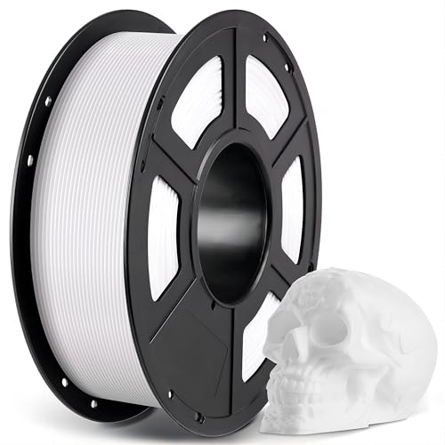 ANYCUBIC Filament 1.75 PLA Weiß, 1KG 3D Drucker Filament PLA Präzision 1,75 mm +/- 0,02 mm, Blasenfreies und Abbaubares Material für 3D Drucker